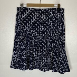 Lauren Ralph Lauren Chiffon Floral Midi Skirt 10 Blue Fairy 90s Y2K Fit & Flare
